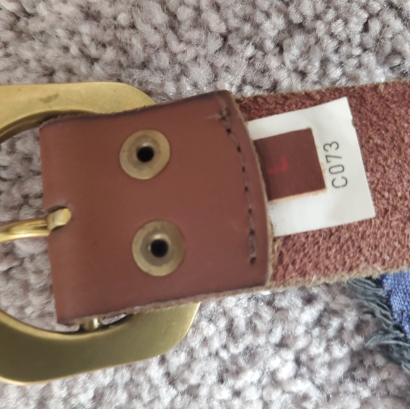 Lucky Brand Embroidered Leather Belt - Picture 4 of 5